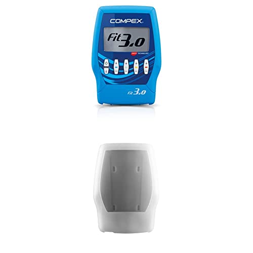 Compex Fit 3.0 Electroestimulador, Unisex, Azul Funda de protección para Adulto, Unisex, Color Blanco
