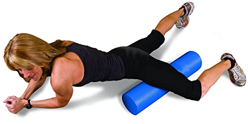 VLFit Rodillo de Masaje de Espuma de Fisioterapia, para Pilates, Yoga, Fitness, Gimnasio, recuperación de Dolores musculares - elección de Colores (Azul)