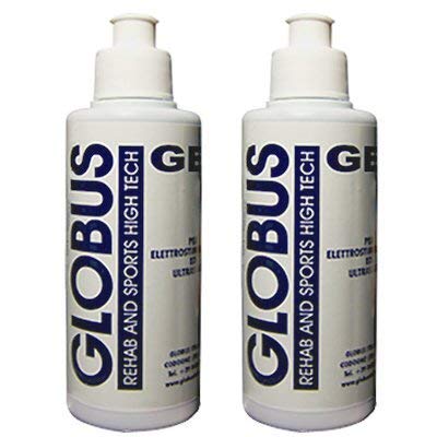 Globus - 2 geles para electrodos, electroestimulador y ultrasonidos, para deportistas, tratamientos de rehabilitación y de belleza