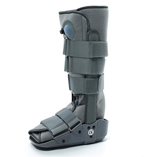 Botas cortas de andador de fracturas, ideales para fracturas estables de pie y tobillo, ligamento de ángulo ajustable Zapatos de rehabilitación de fractura de tendones de Aquiles-grey-XL